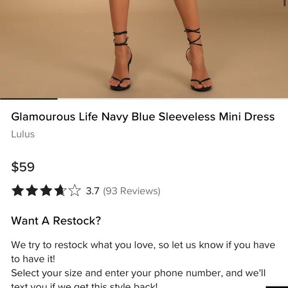 Lulus NWOT Festive Royal Blue Cocktail Mini Dress - Picture 4 of 8